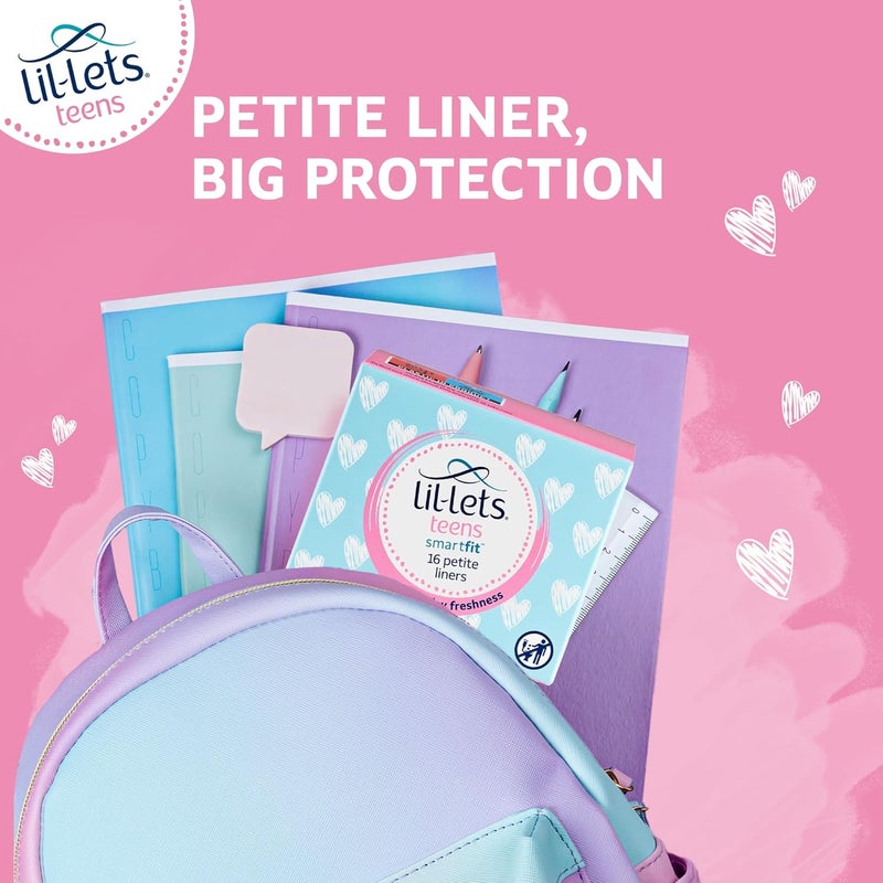LilLets Teens Liners - 64 Count Pantyliners for Girls - Thin, Absorbent Liners - Soft & Breathable, Fragrance Free for First Periods - Light Days - Image 4